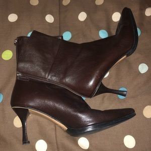 Brown leather Gucci boots